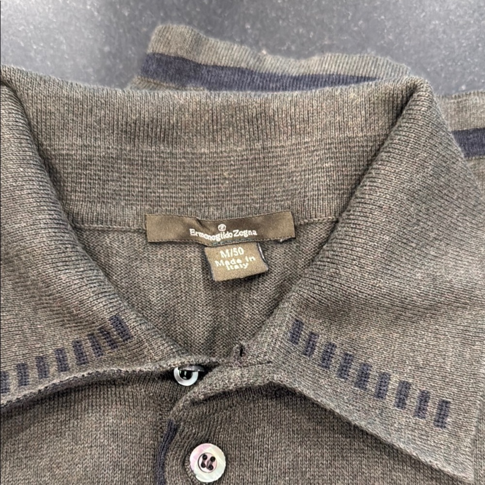 Ermenegildo Zegna Brown Polo Shirt